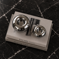 Chrome Globe Candle Holder Set